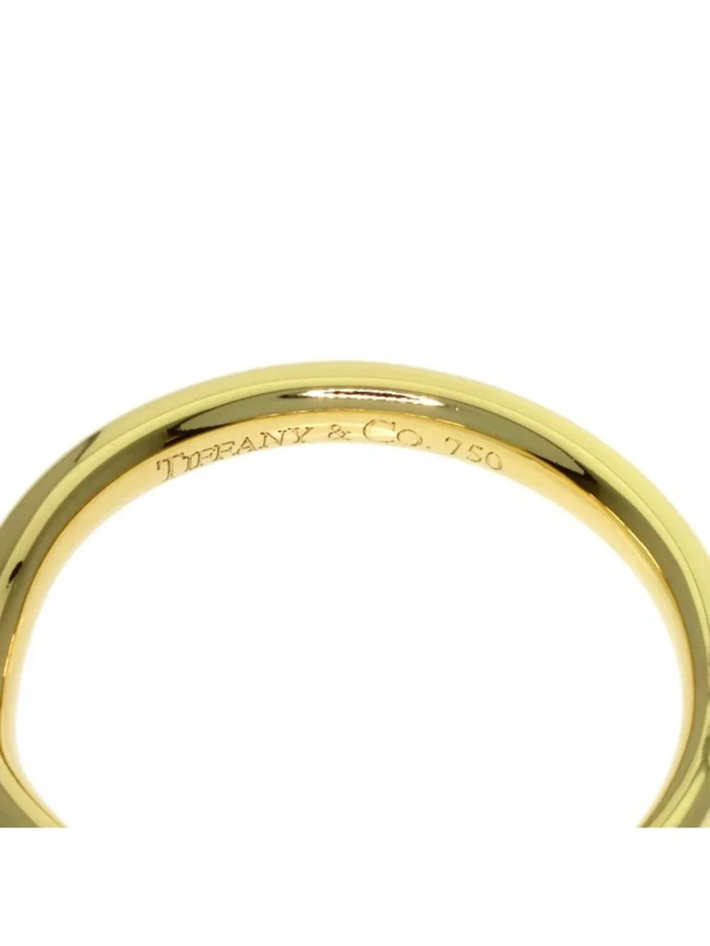 Tiffany & Co Curved Band Diamond Ring 18k Yellow Gold